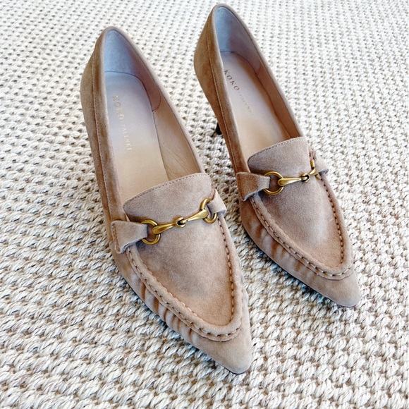 Koko + Palenki Suede Horsebit Loafer Heels – Women’s Size 8 - Picture 3 of 11